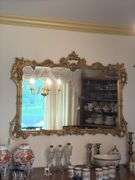 Rococo gilt framed mirror 35x49