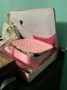 Vintage ladies hankies, lingerie set, jewelry box, misc