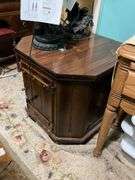 Octagonal end cabinet - no contents 23.5x23.5x23