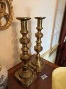Pair brass candlesticks
