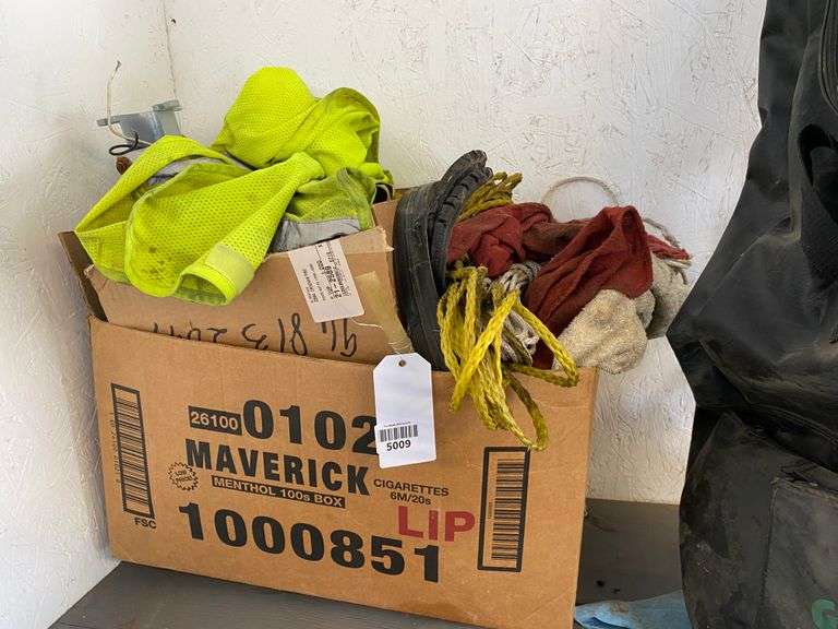 Lot to include vests, raincoat, funnels, etc.