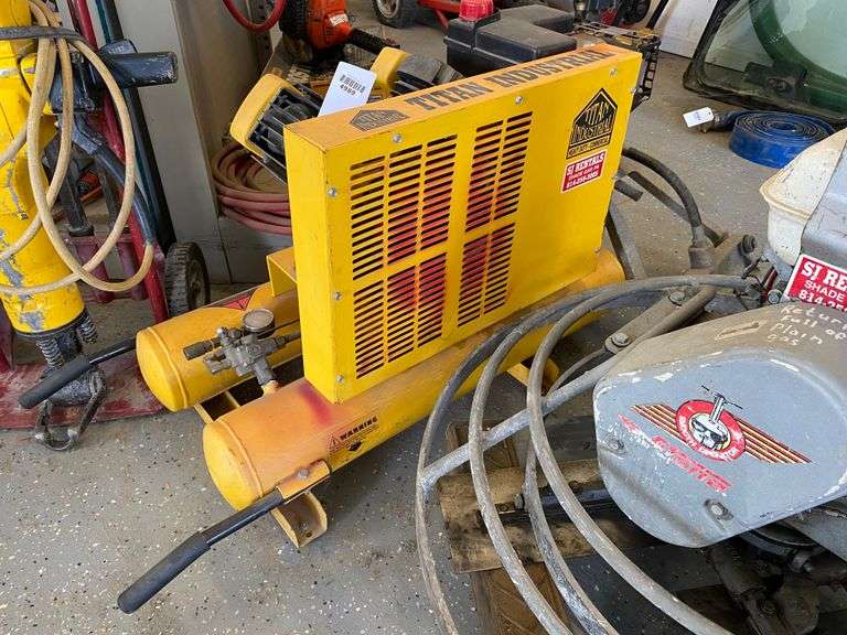 Titan 8 gallon wheel gas air compressor, 5 hp
