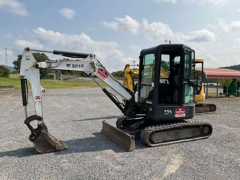2011 Bobcat E35 mini excavator with full cab-heat and AC, 3194 hours