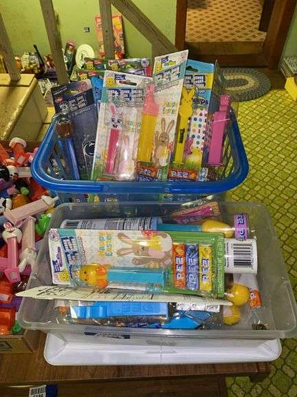 PEZ collection in packages including: Easter, Christmas, Halloween, Penn State