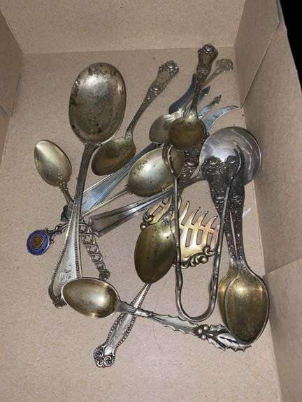 All Sterling: souvenir spoons and various flatware