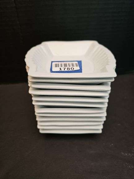 White Ironstone China - Twelve dessert dishes