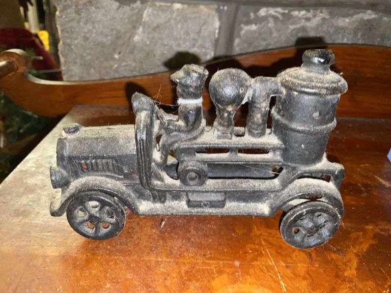 Cast iron toy fire truck