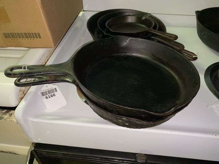 Two cast iron skillets
