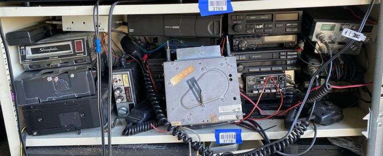 Contents of shelf: car audio units
