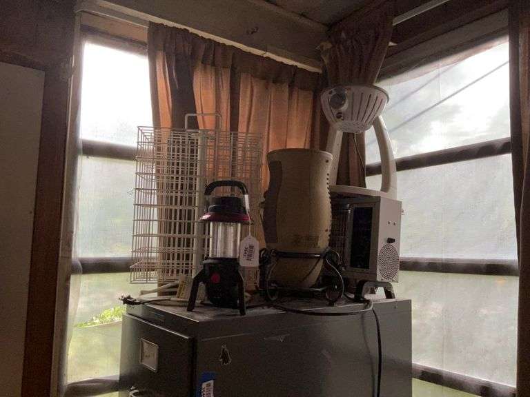 Electric heaters, battery lantern, craft paint rack, candle making machine