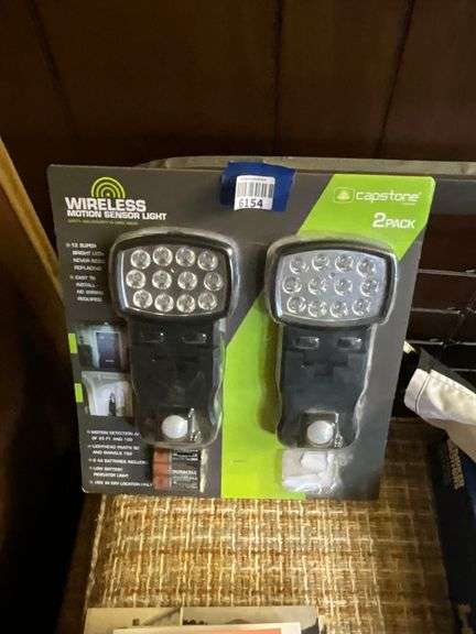 Two wireless motion sensor lights, in package