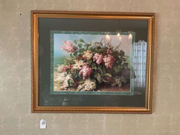 Lilacs print, framed 29.5x36