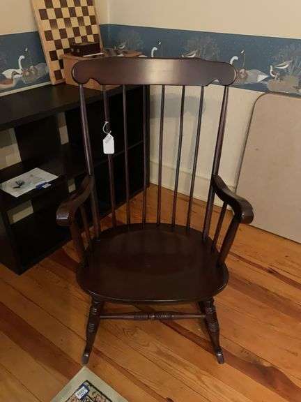 Early American spindled rocking chair