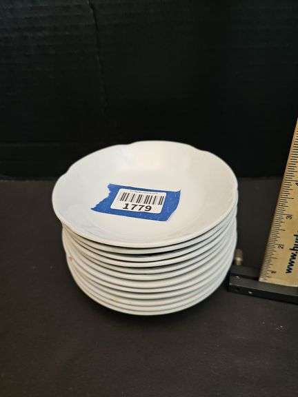White Ironstone China dessert dishes (one chipped)
