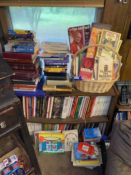 Bookcase and book contents