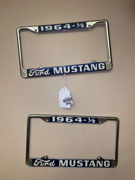 Two 1964-1/2 FORD MUSTANG license plate frames