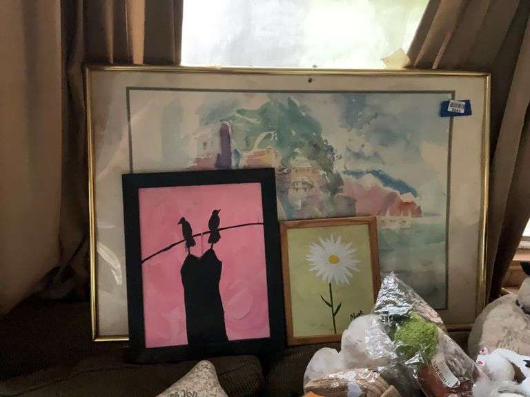 Ken Potter sailboat print, two framed artworks