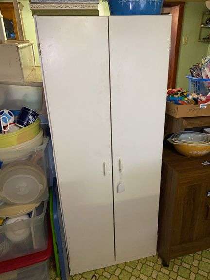 White storage cabinet - no contents 24x60x12