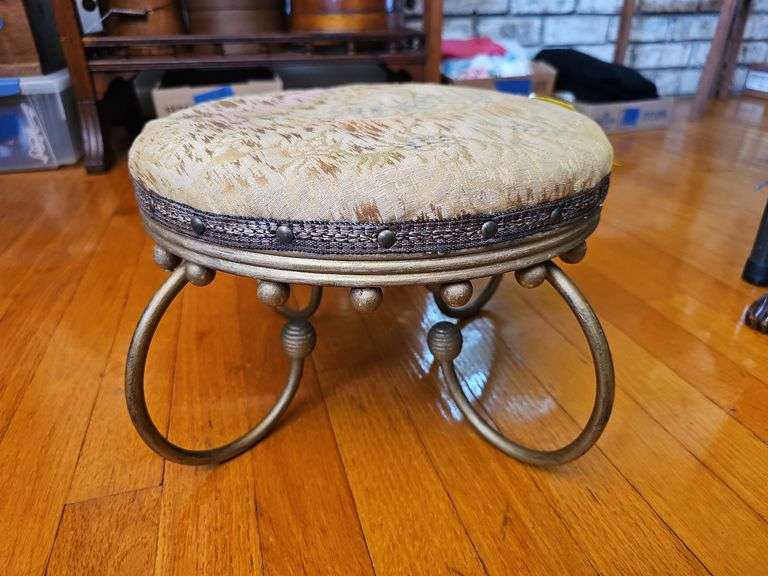 Art Deco Footstool w/ original fabric