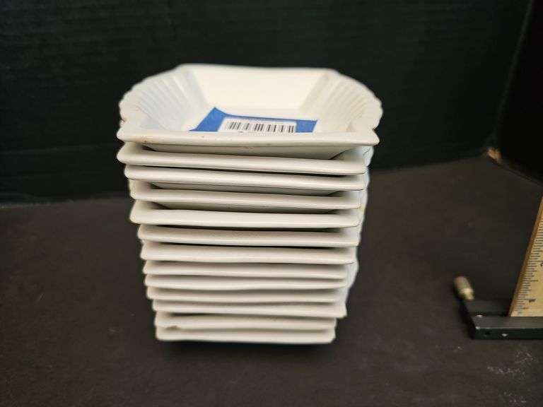 White Ironstone China - Twelve dessert dishes