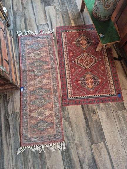 Used Throw Rug Two throw rugs - Hurley Real Estate & Auctions
