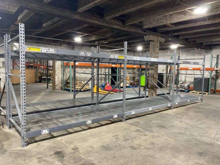 Hurley Rack Pallet rack w/ wire decking 291x49.5x84, section 99” - Hurley Real ...
