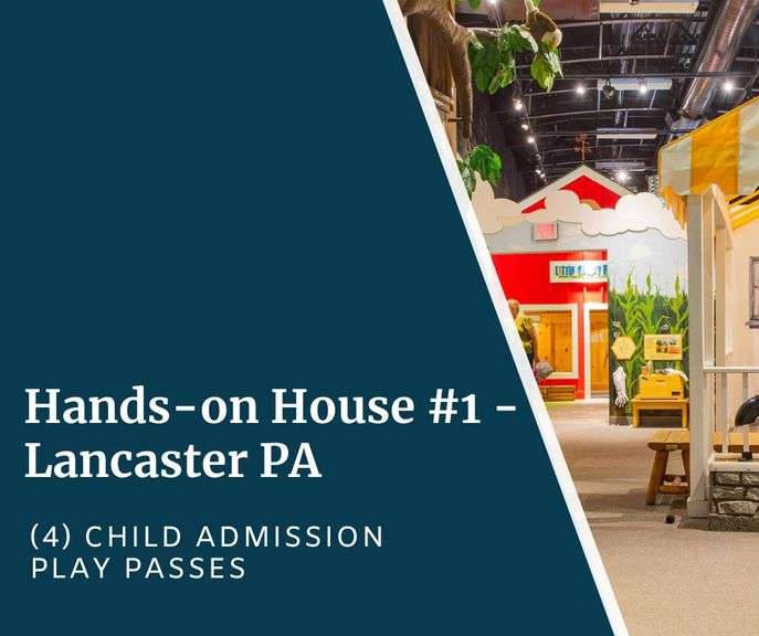 Hands-on House #1 - Lancaster - (4) Child Admission Play Passes to Hands-On House Children's Museum where learning and fun go hand-in-hand - No Expiration Date - Value $48