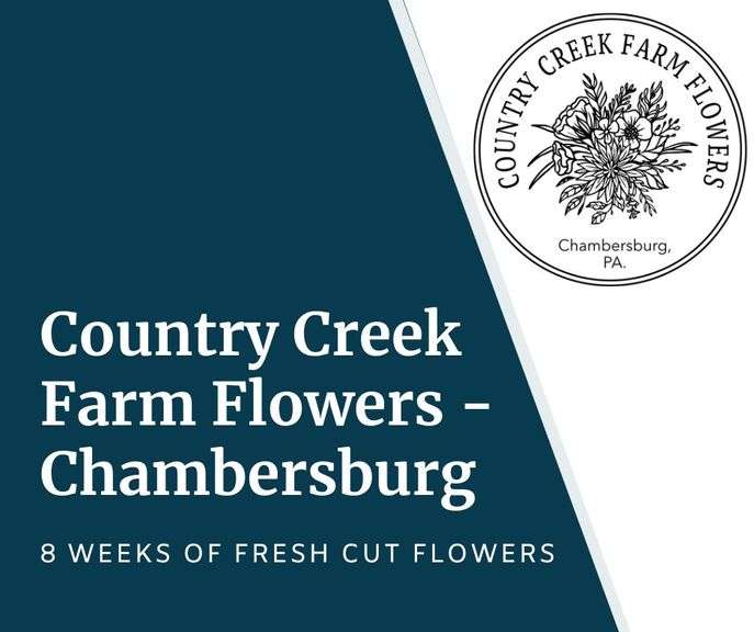 Country Creek Farm Flowers - Chambersburg - "If your home could ask for one thing - it would be this! Enjoy 8 weeks of Country Creek's Fresh Cut Flowers where each bouquet tells you what's blooming. It's a front row seat to the seasons and an invitation to remember to celebrate yourself, a weekly reminder to live beautifully." - Valid during the 2026 Season - Value $160