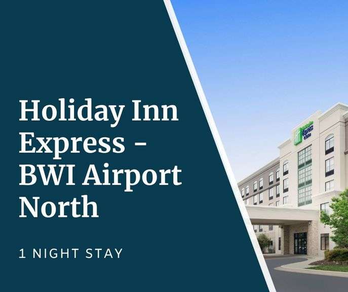 1-night Stay (Park and Fly included) near BWI Airport with a free hot breakfast - Holiday Inn Express BWI Airport North is located just outside of downtown Baltimore with convenient access to Camden Yards and M&T Bank Stadium. This is a perfect 1-night stay before a flight out of BWI with 24 hour complimentary Airport Shuttle. Advance reservation is required and is based on availability - Expires 5/1/27