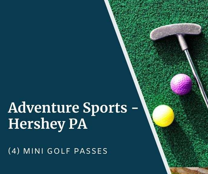 Adventure Sports - Hershey - (4) Mini Golf Passes - Expire 10/31/26 - Value $44
