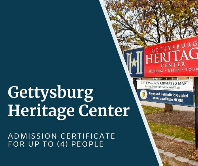 Gettysburg Heritage Center Museum - Gettysburg - Admission Certificate for up to (4) people, Valid for one-time use - Expires 5/2/27 - Value $44