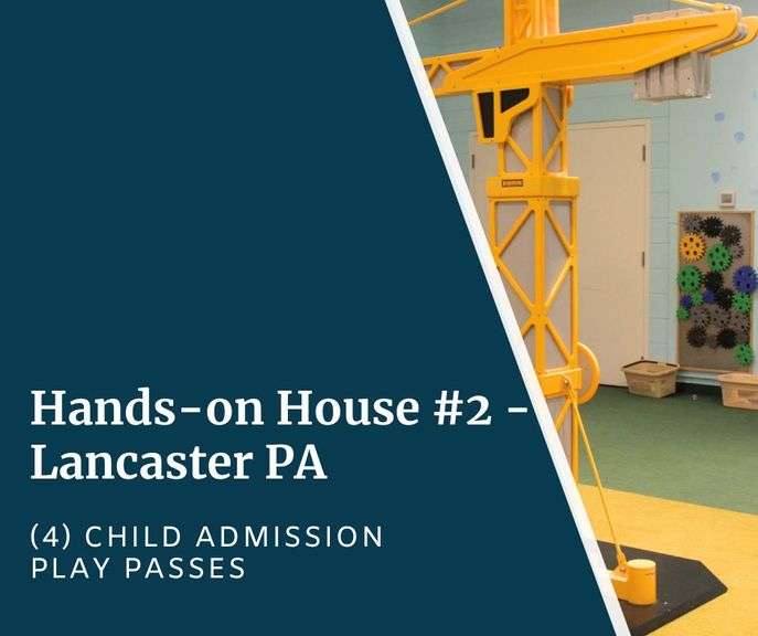 Hands-on House #2 - Lancaster - (4) Child Admission Play Passes to Hands-On House Children's Museum where learning and fun go hand-in-hand - No Expiration Date - Value $48