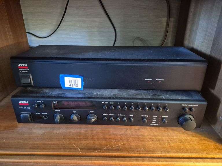 Adcom audio components: AC enhancer and preamplifier/AM/FM/tuner ...