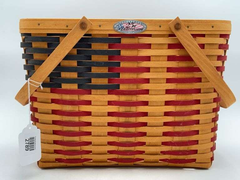 1998 Collectors Club 25th Anniversary Flag Basket w/Box - Hurley