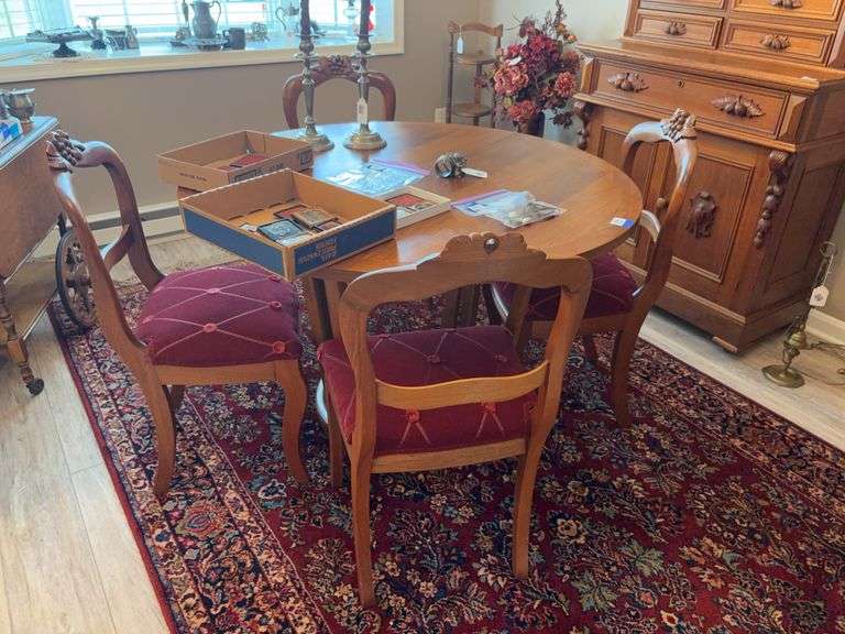 MCM mid-century modern round dining table - no contents - chairs not included 44x44x30