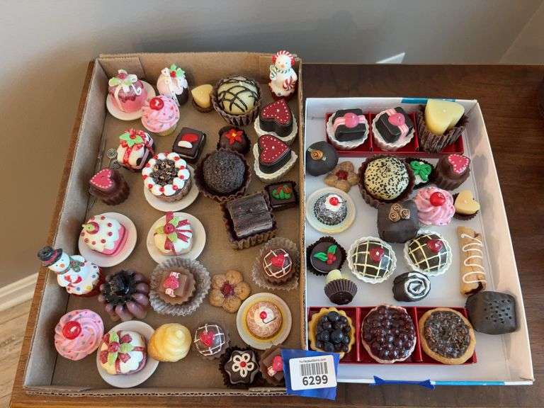Faux pastries and candies, many are candles