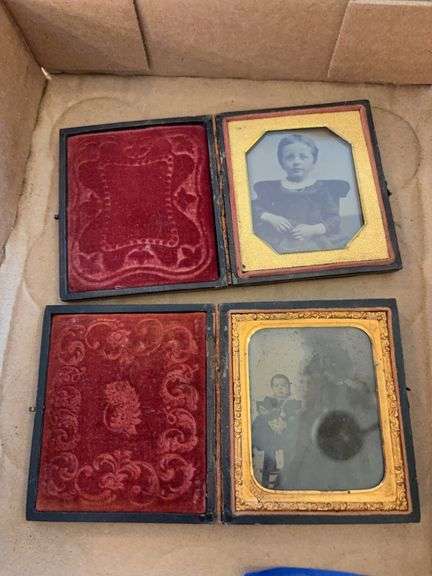 Two Victorian photographs in cases