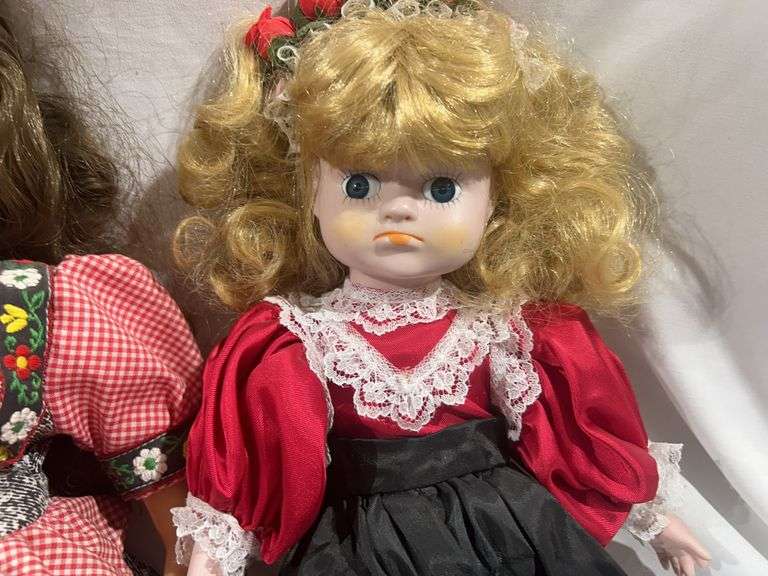 Group of Three 16-inch Dolls