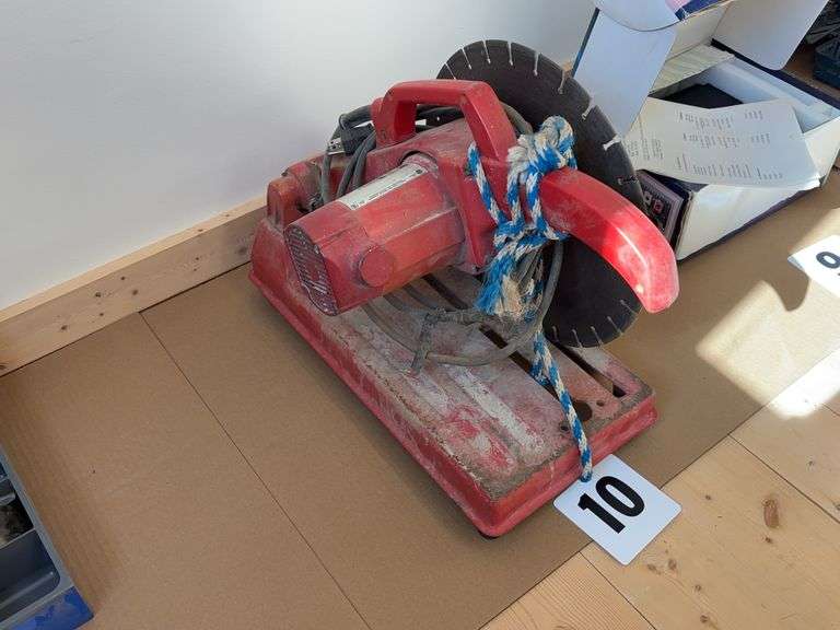 Milwaukee Chop Saw with 14" Masonry Blade