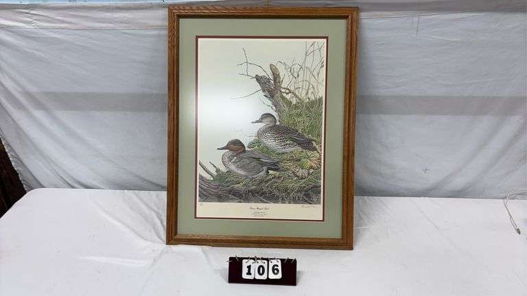 "Green Winged Teal" by Kenneth A. Ferris Signed / Numbered / Framed Duck Art Print