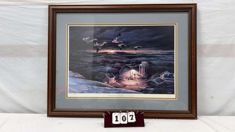 "Night Light" by Terry Redlin Signed / Numbered / Framed Duck Art Print