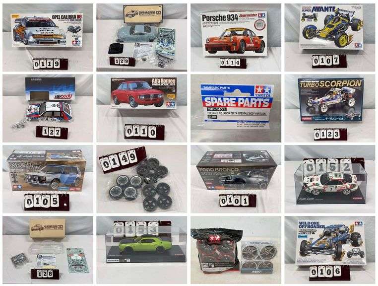 High-End Tamiya & Kyosho RC Cars, Chassis Kits, Bodies, Wheels & Collector Parts Auction