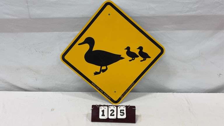 Ducks Unlimited Duck-Crossing Road Sign