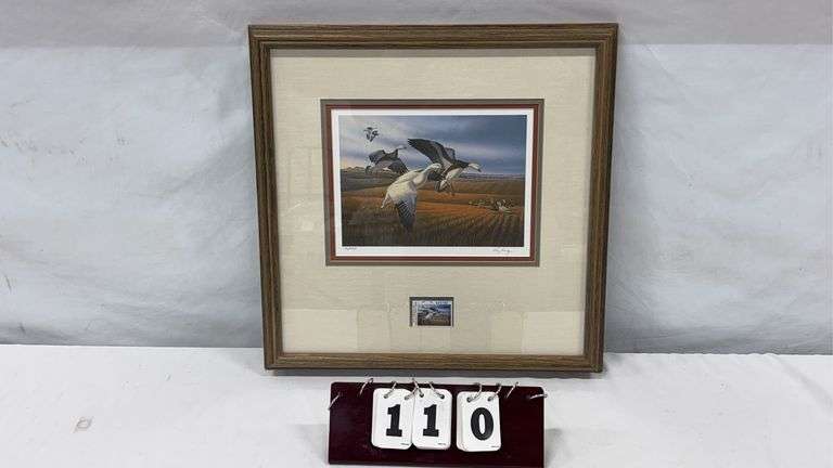 Ronald Louque Signed / Numbered / Framed Duck Art Print with Stamp