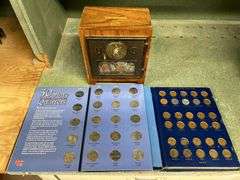 Post Office Coin Bank, State Quarters & Lincoln Cent Collections