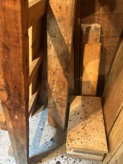 Collection of Wood Pieces, Small Step Ladder, & Drawer