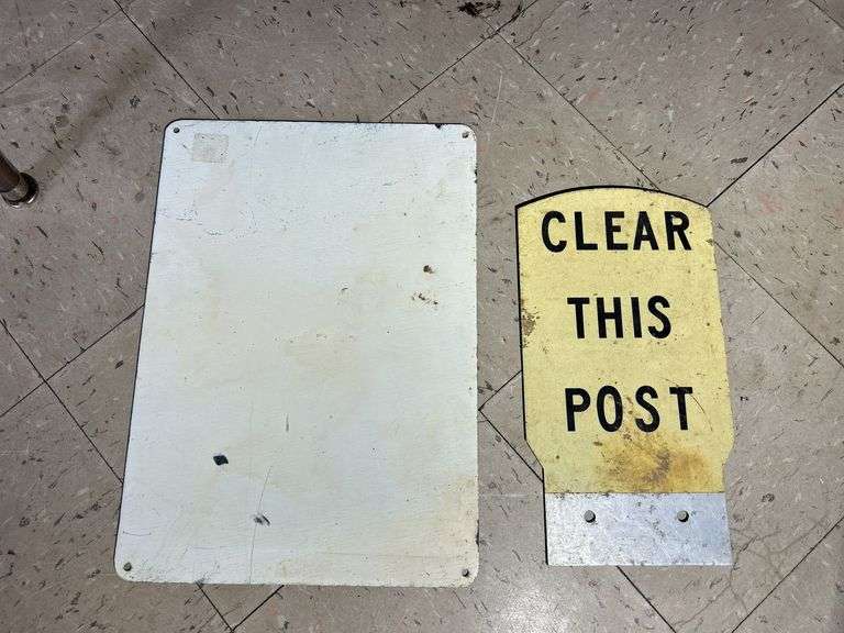 Clear This Post & Radioactive Materials Metal Signs