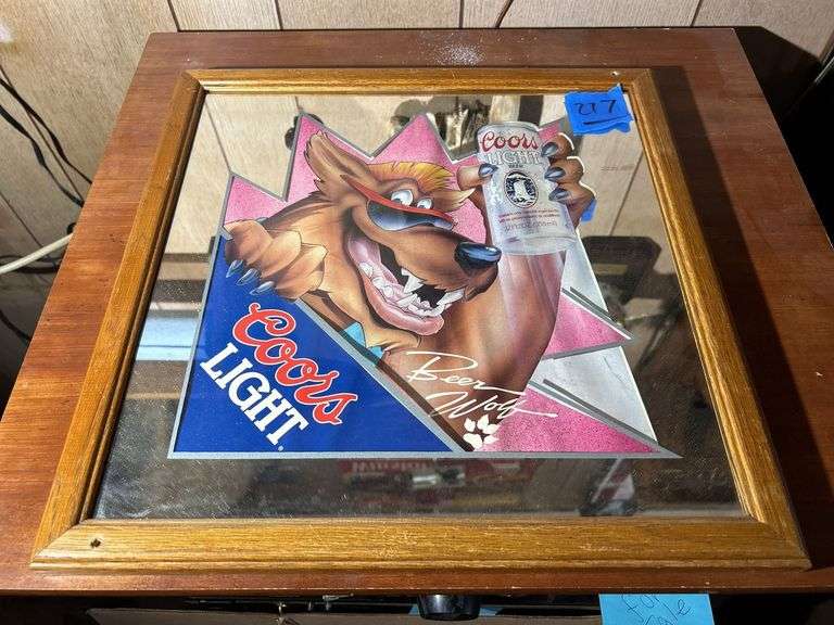 Coors Light Beer Wolf Mirror