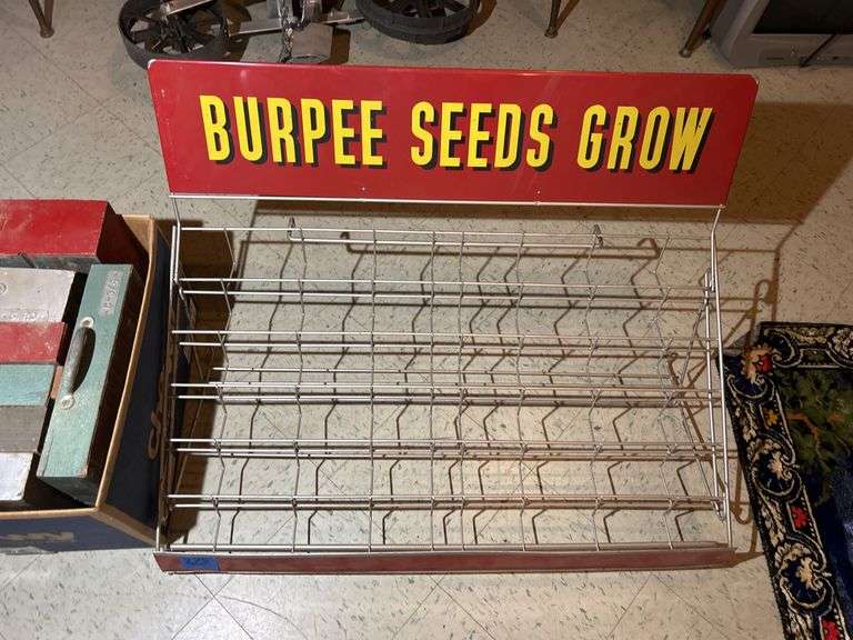 Burpee Seed Display Rack & Grain / Seed Sorting Trays