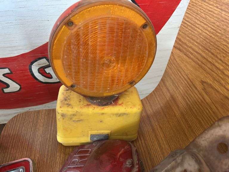 Collection Of Vehicle Emblems, Lights, & Related Items